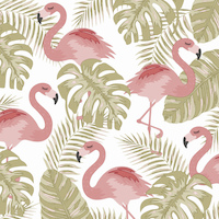 Flamingo gold 33x33 cm napkins