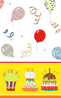 Party balloons 1,35m x 2,20m Folded tablecover